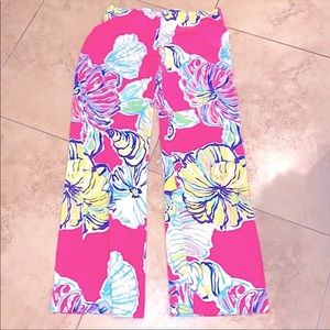Lilly Pulitzer Georgia May Palazzo floral stretch pants size small